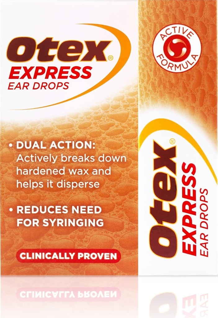 Otex Express Ušní kapky pro tvrzené ušní vosk, 10 ml