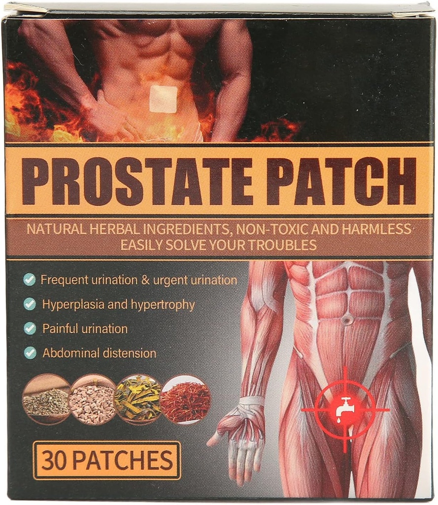 Prostate Care Záplaty, 30Pcs Discomfortable Relieving Muž Prostate Zdraví Léčba Navel Patch Záplaty pro Prostate Zdraví Podpora Navel Urinace