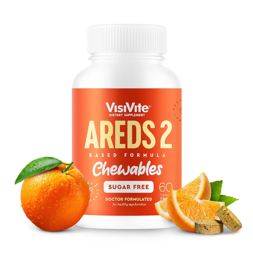 AREDS 2 Sugar- Free Eye Vitamíny - Alternativa k Lutein Gummies for Eye - Lutein for Eye Health - Premium Sugar- Free Eye Vitamíny - Doplňky péče o oči pro dospělé (Žvýkací tablety)