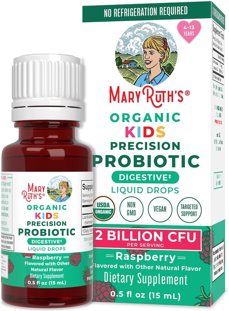 MaryRuth Organics USDA Organic Liquid Kids Probiotické Kapky 124; Digestivní zdraví 124; Gut Zdraví 124; Dětské Imunitní Supplement 124; Celkové zdraví a wellness 124; Non GMO 124; Vegan 124; 30 Servings