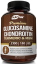 NutriFlair Glucosamine Chondroitin Turmeric MSM Boswellia, 180 Kapsle - Joint Comfort Dodatek - Natural & Non- GMO - Antioxidant pilulky - Podporuje zpět, Knees, ruce, spojky, chrupavka