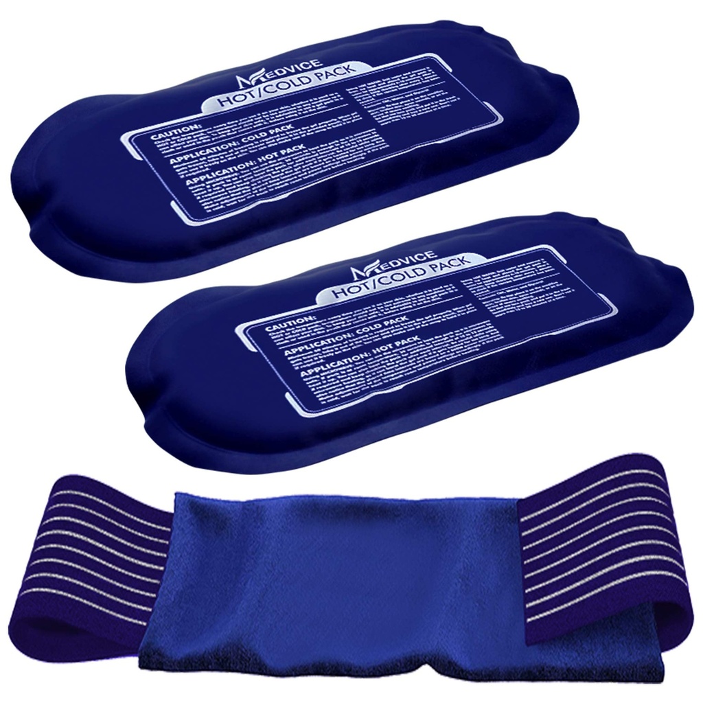 Opětovné použití Hot and Cold Ice Packs for Injuries (3-Pile Set), Joint Pain, Muscle Soelth and Body Inflections - Reuse Gel Wraps - Nastavitelné a flexibilní pro kolena, záda, ramena, paže a nohy