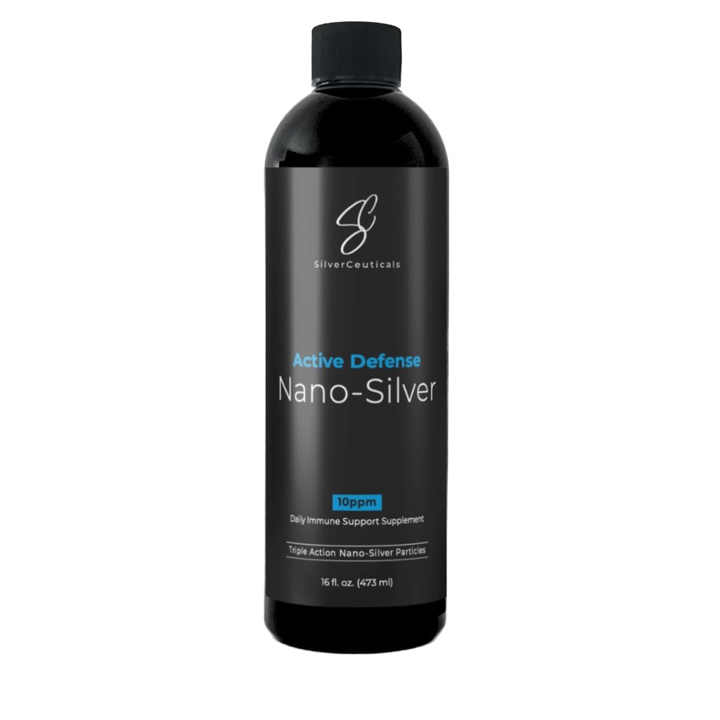 Koloidní stříbro w / Nano Technology - 10ppm 16oz - 8X Efektivnější - Přírodní imunitní podpora - Uložit dny nemoci - Ages 5 & Up - Předvádí vyšší PPM Silvers - Bez chuti a vůně - Třetí strana testována