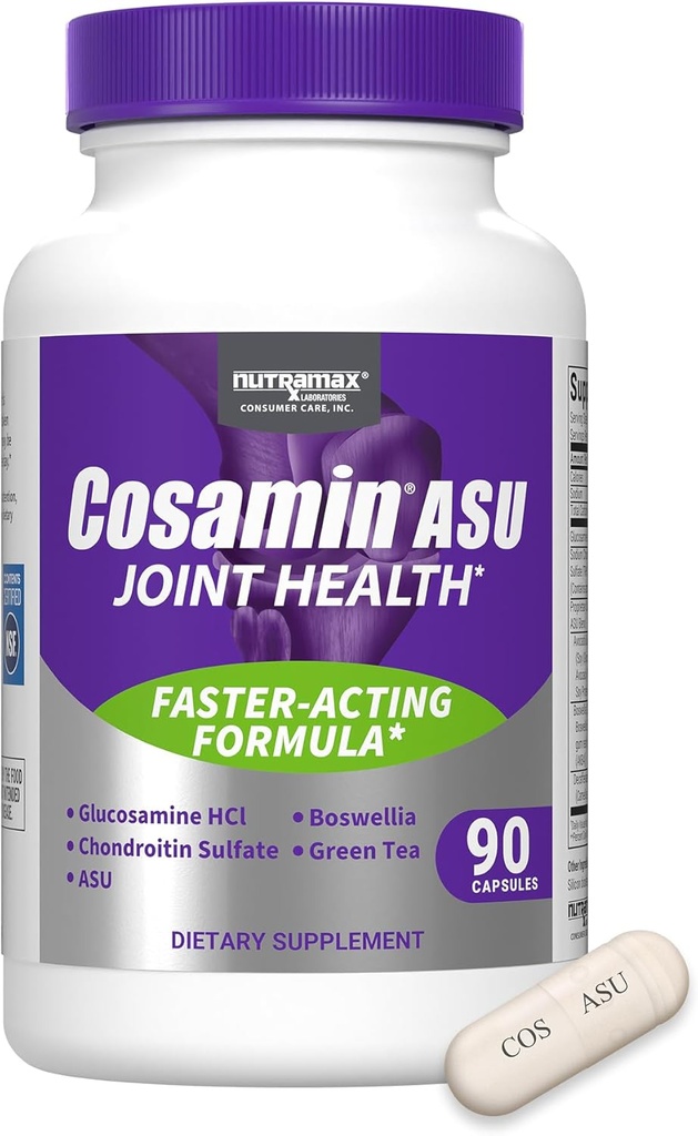 Cosamin Nutramax Laboratories ASU Joint Health Supplement with Glucosamine, Chondroitin & ASU for Mans 's & Women' s Joint Health, 90 Kapsle