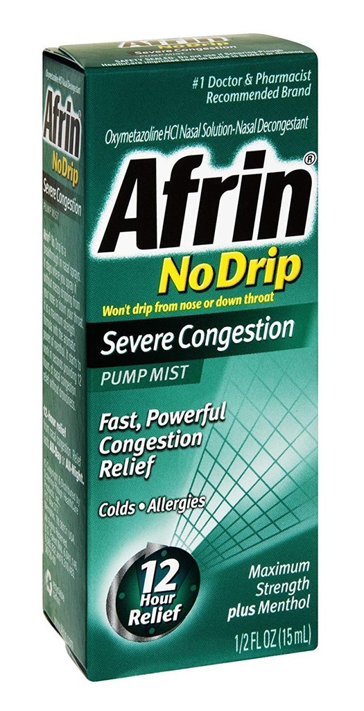 Afrin No Drip těžké zácpa čerpadlo Mist 15 ml (balení po 6)