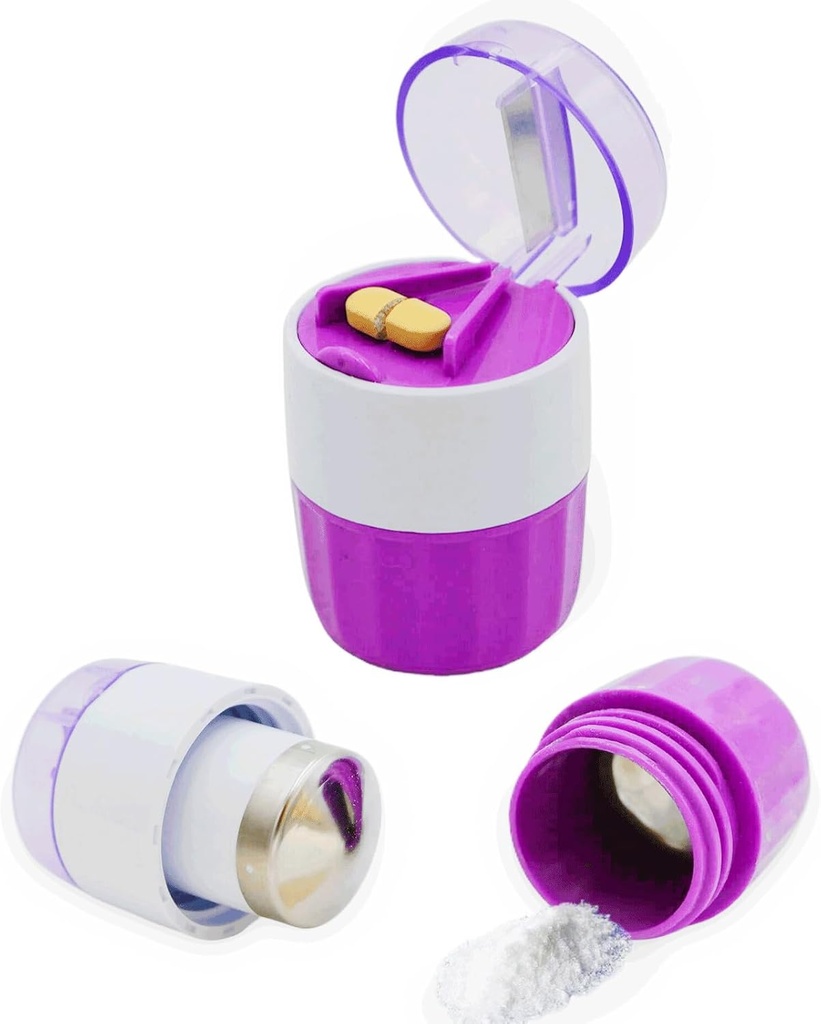 KIRIYUUK Pill Crusher a Grinder, rozdrtí několik tablet na jemný prášek, nerezová ocel, ideální pro cestování, Ablet Pulverizer vhodné pro cestování, Great Feeding Tube použití a domácí zvířata, Denní použití