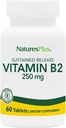 NaturesPlus Vitamin B2 (Riboflavin) - 250 mg, 60 Vegetariánských tablet, trvalé uvolnění - NaturesPlus Vitamin B2 (Riboflavin) - 250 mg, 60 Služeb