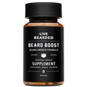 Live Beard Beard Boost - Vousy růstové vitamíny pro muže s biotin, kolagen, silika, Fo-Ti kořene - Facial Hair Growth pro muže, Vyrobeno v USA 124; 30- denní dodávky