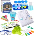 UNGLINGA Kids Science Experiment Kit s Lab Coat Scientist kostýmy zdobit a role hrát hračky dárek pro chlapce dívky děti vánoční narozeninový večírek