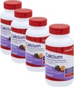Leader vápník Vitamin D3 Plus Minerály, Kostní zdraví dodatek s hořčík & zinek, podporuje silné kosti & zuby, zvýšená absorpce, třešeň, Orange & Ovocný punč Flavor, 60 Žvýkací Tabs 4-Pack