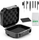 18 Kusy Set High Seal Waterproof Sluchátka případ s extractable Sponge, Drop- Proof, Shock- Proof a Crush- Proof Storage Box, Sluchové pomůcky s čisticím nástrojem