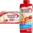 Premier Protein Shake, Jahody & Cream, 30g Protein, 11 fl oz, balení po 12 (Balení květen Vary)