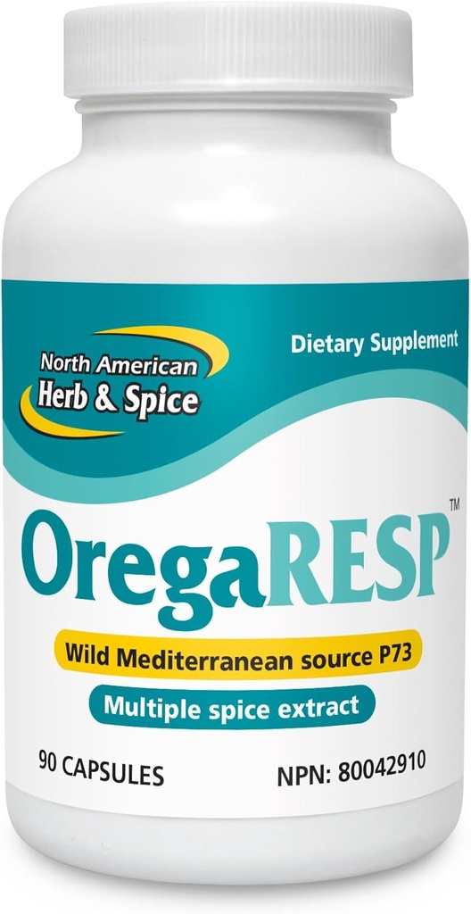 SEVERNÍ AMERICAN HERB & SPICE OregaResp - 90 Veggie Kapsle - Imunitní a respirační zdraví - Cumin, Sage, Oregano Oil - Bezpečné pro děti a zvířata, Non- GMO - 90 Služeb