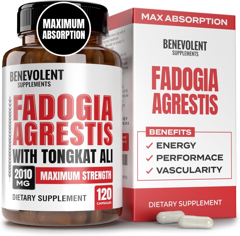 Fadogia Agrestis 1500mg [Nejvyšší čistota] + BioPerine ® pro vysoce absorpční doplněk s Tongkat Ali - Zvýšení Stamina, Lean Muscle Growth & Recovery, Posilování Drive 3. strana Testováno 120 Kapsle
