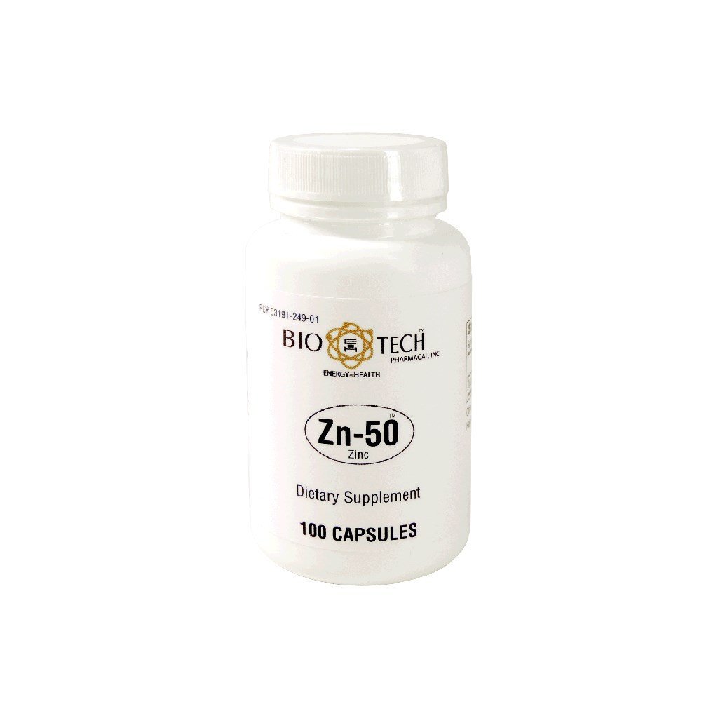 Bio- Tech - Zn- 50 Zink Gluconate 50 mg 100 caps