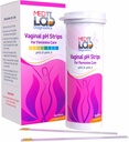 Vaginální ph testovací proužky pro ženy (50 cnt). BV Bakteriální vaginóza a kvasinková infekce testovací proužky. Test pH femininu na vaginální zdraví, kyselost a alkalinitu. Pásky v zapečetěných poupatech