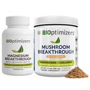 BiOptimizéry Magnesium Breakthrough 4.0, (60 Kapsle) & Houba Breakthrough Powder (slaný karamel, 15 Služeb) - Přírodní spánek a mozek Superfood & dodatek Bundle