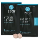 Zaca Recovery Žvýkací doplněk 124; Hydrate + Revive Dublin 124; Party, Cestování, Cvičení & Nadmořská výška 124; Non-Sugar & Non-Gluten Dublin 124; Smíšené Berry, 2 Pakety = 4 Tablety