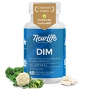 NewLife Naturals DIM dodatek 300mg pro ženy a muže - Hormonální Acne, Estrogen Balance Pills, Post Menopause Relief 124; Zdravý Estrogen úroveň 124; Hormonální Balance - Bioperin Factory 124; PCOS - 60 Day Supply