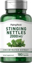 Piping Rock Stinging Nettle Capsules 2000 mg / 124; 180 pilulky / 124; Koncentrovaný listový extrakt / 124; Non- GMO & gluten volný bylinný doplněk