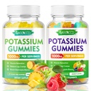 Kalium Citrát Gummies 1000mg, High potency Draslík Supplemente Gummies pro dospělé ženy a muže, Draslík Gummies Support Leg Cramps & Muscle Health, Ananas & Mixed Fruit Flavor