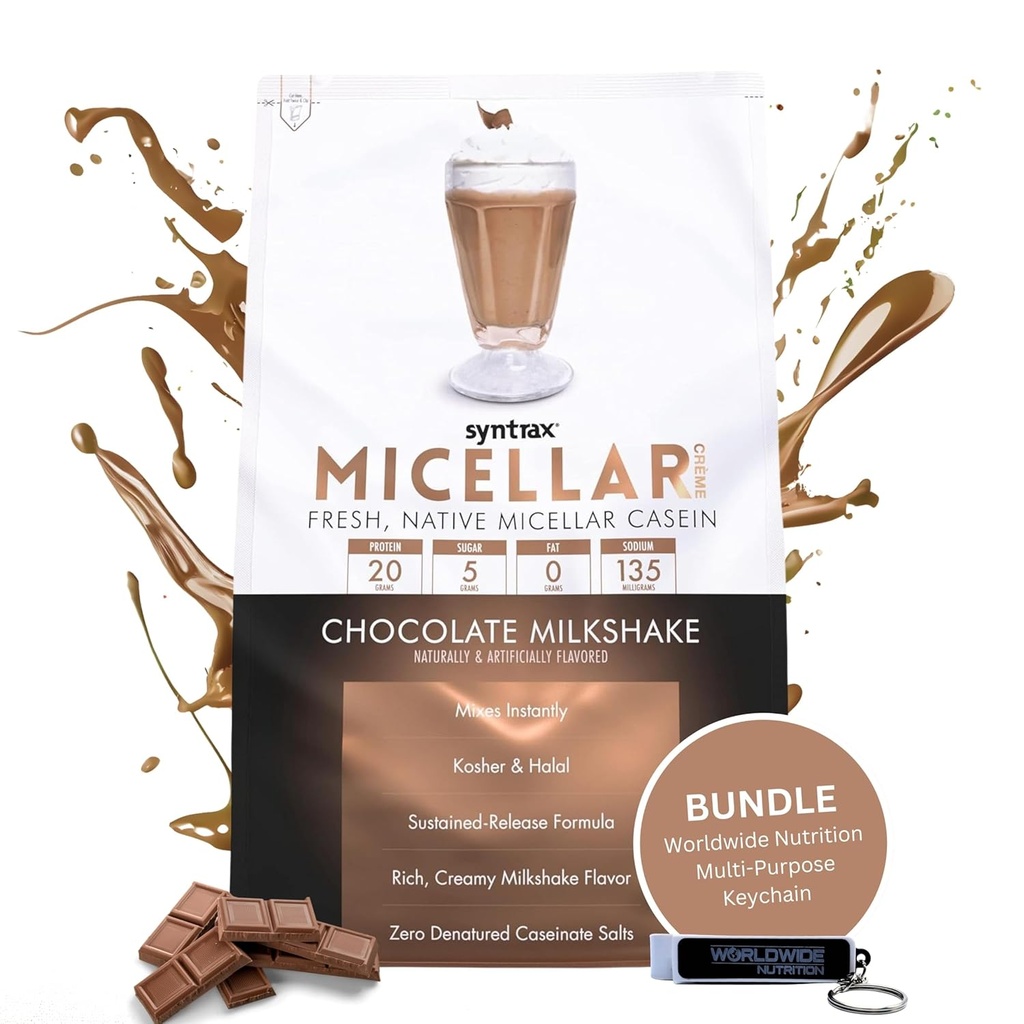 Syntrax Bundle: Micellar Créme, Chocolate Milkshake, 2 libry s celosvětovým Nutrition Keychain