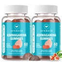 AFXMATE Ashwagandha Gummies & Vitamin D Gummies for Men & Women 120 Count Aswangdha dodatek (Non- GMO, cukr zdarma & gluten zdarma)