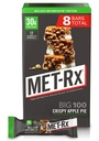 MET- Rx Big 100 protein bar, náhrada jídla, 30G protein, gluten Free, Crispy Apple Pie, 3.52 os. ea, 8 Počet balení May Vars