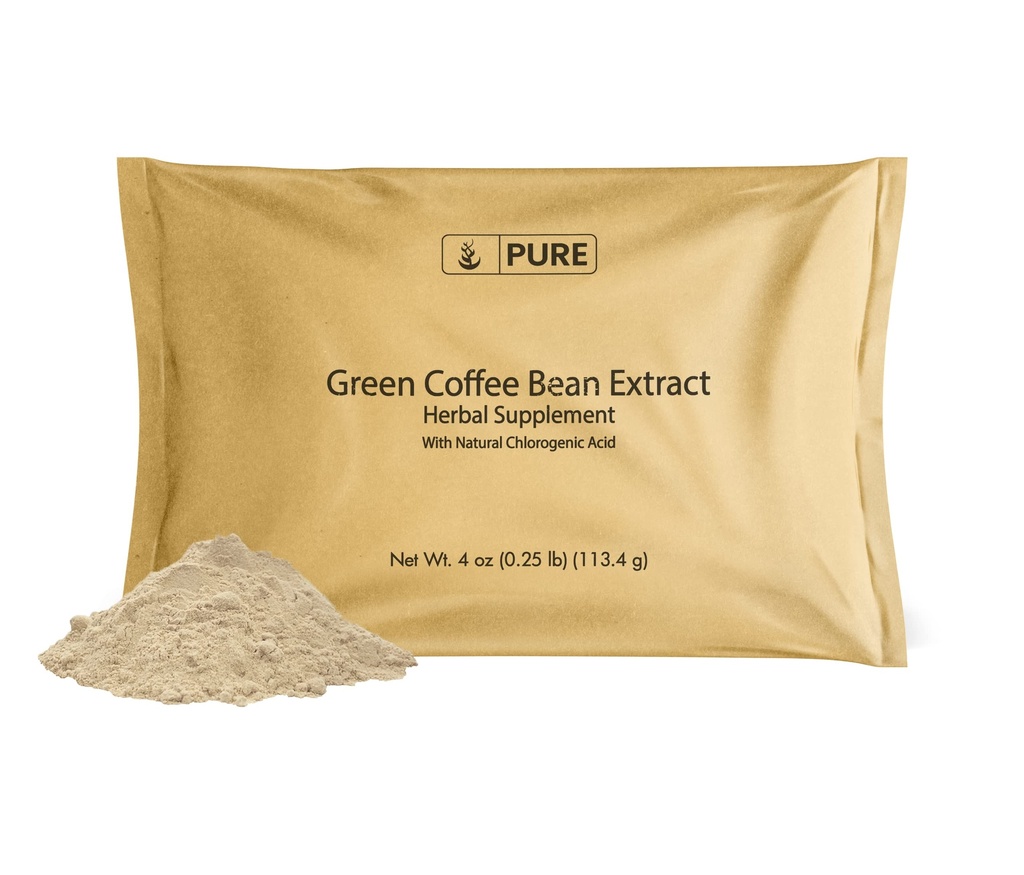 Čisté původní ingredience Green Coffee Bean Extract (4oz) Nepražený kávový extrakt, gluten-free