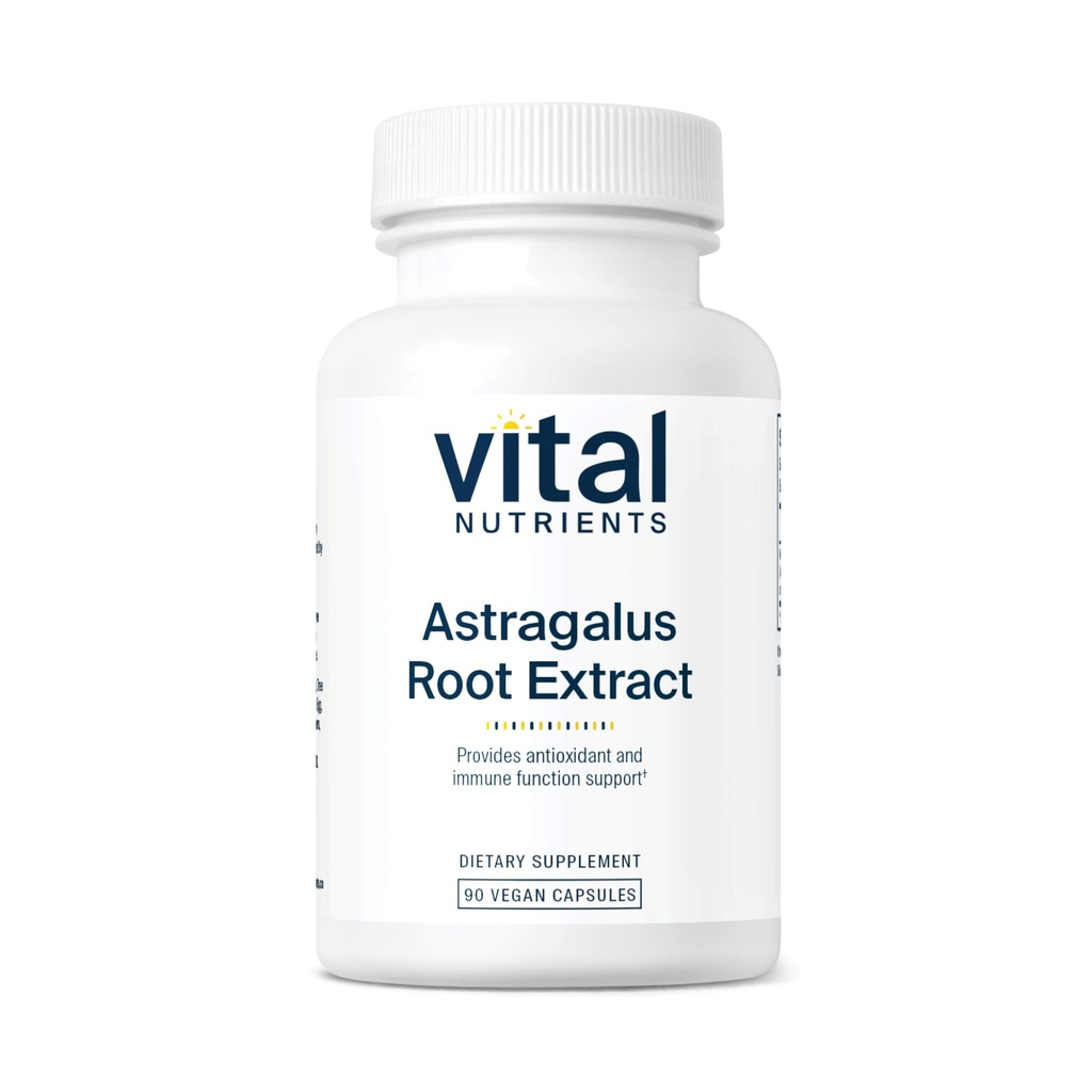 Vital Nutrients - Astragalus Root Extract - Vegan Formule - Bylinná podpora imunitního systému - 90 Vegetariánských kapslí na láhev - 300 mg