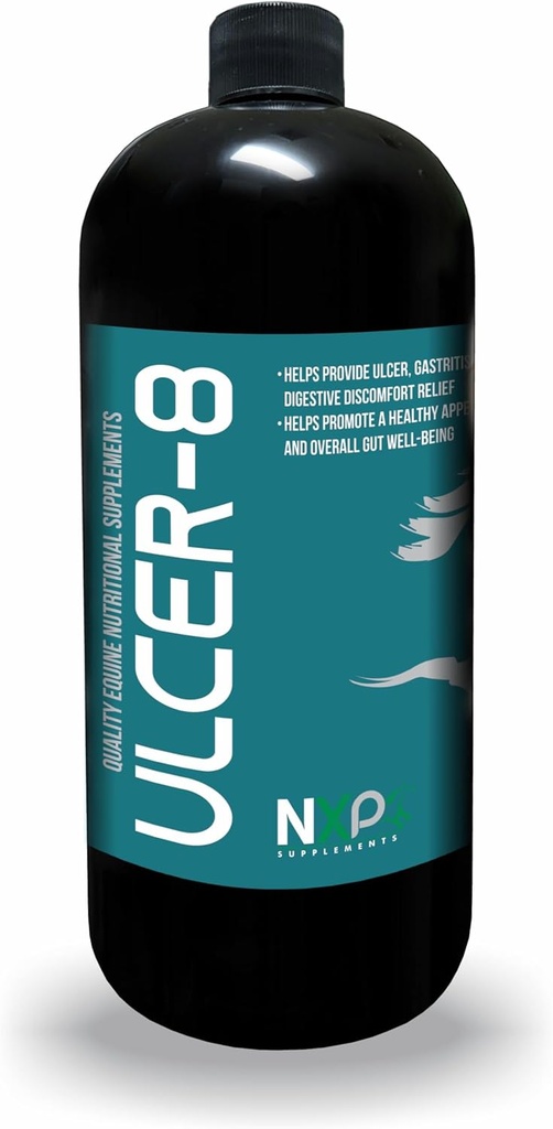 Ulcer- 8 - Ulcer Gastritis & Colic Relief Appetite Digestion Dodatek pro koně podle NXP doplňky - 1 Quart (32 oz)