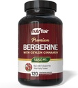 NutriFlair Berberine s Ceylon Skořice 1450mg Dodatek - 120 Kapsle 124; High Potency Formule s Berberine HCl & Organic Ceylon Skořice 124; Non- GMO, Vegan, Gluten- Free
