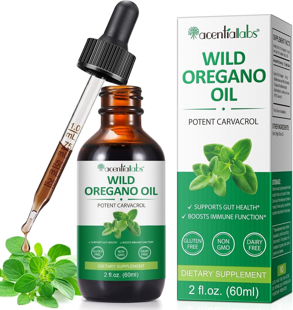 Organic oregano olej kapalné kapky, Koncentrované rostliny Wild oregano extrahovaný olej nebo muži & ženy zvýšení imunity / energie, podpora trávicího systému, non GMO Vegan 60ML / 2 Fl Oz