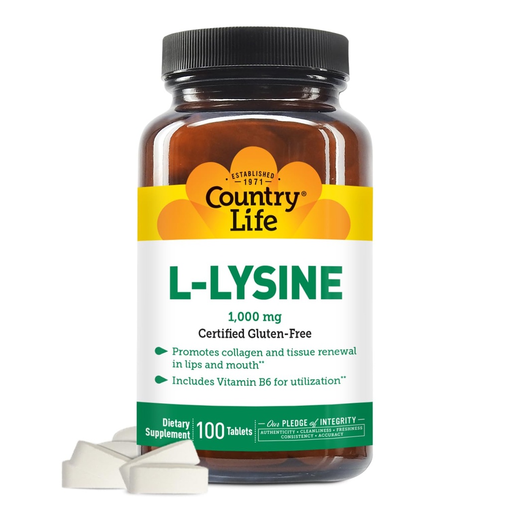 ZEMĚ ŽIVOT VITAMINY L- lysin 1000 Mg s B-6, 2.5 Pounds