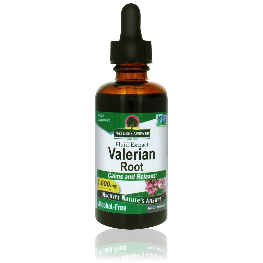 Příroda odpověď Valerian Root 2 Ounce Extract - Alcohol- Free, gluten Free, Kosher, Non-GMO, Made in USA - Uklidňující a relaxační podpora - Valerian Root for Sleep, Rest Aid