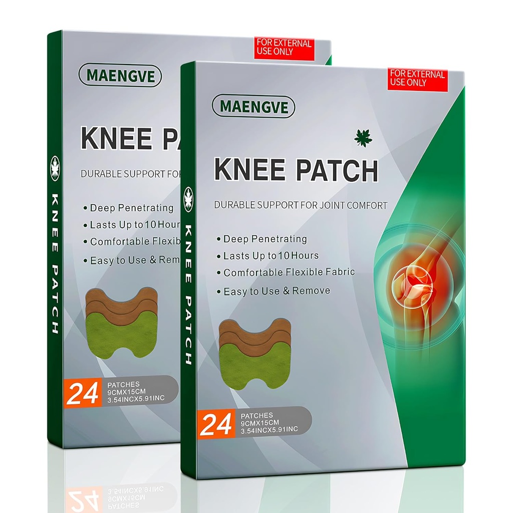 Herbal Knee Patch - 48 Pcs Self- Topení Pads pro kloubní Ease & Muscle Relaxation - 12- Hour Heat Pad pro Knee Relief, Podpora bolesti & Comfort