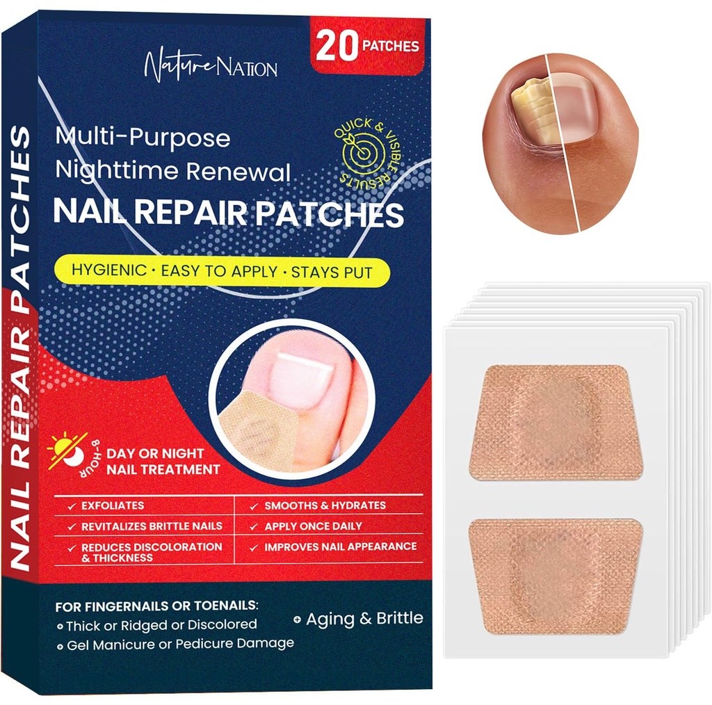 Multi- Účel Fungus Nail Záplaty, Nail Fungus Léčba pro nehty, Zarostlé nehtové léčby, Toe Nail Fungus Léčba Extra Síla, Noční Fungal Nail Záplaty