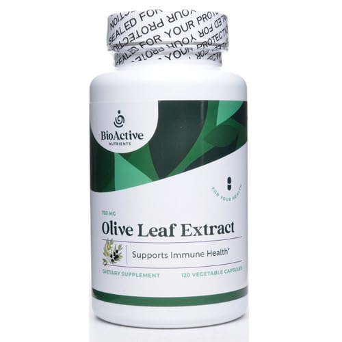 BIOACTIVE NUTRIENTS Olive Leaf Extract Supplement - 700mg - 180 Zeleninové kapsle - 20% koncentrát oleuropeinu - podporuje celkové zdraví