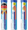 Německý vápník + vitamín D Drink Effervescent tablety 60 Servings Orange- Grapefruit Flavour - 500 mg vápníku, 2,5 μg vitaminu D3 - T & D Pharma - Made in Germany