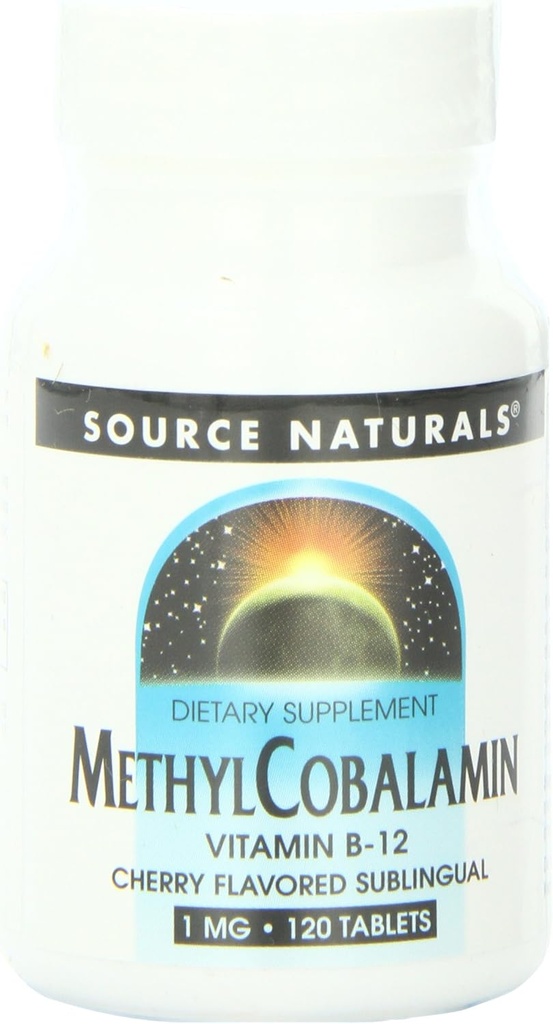 Zdroj Naturals Methylkobalamin 1mg Vitamin B-12 Přírodní třešňové ochucené - 120 Lozengů (balení po 2)