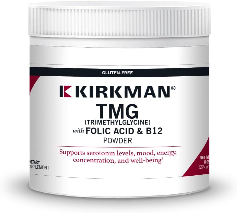 Kirkman - TMG s kyselinou listovou & B-12 Powder 8oz