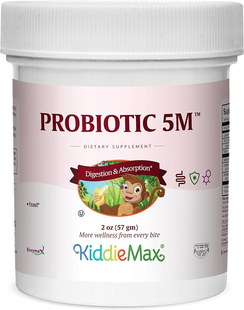 Maxi Health KiddieMax Probiotic 5M - Acidophilus - Zdravá trávicí Flora - 2 Ounce Powder - Kosher