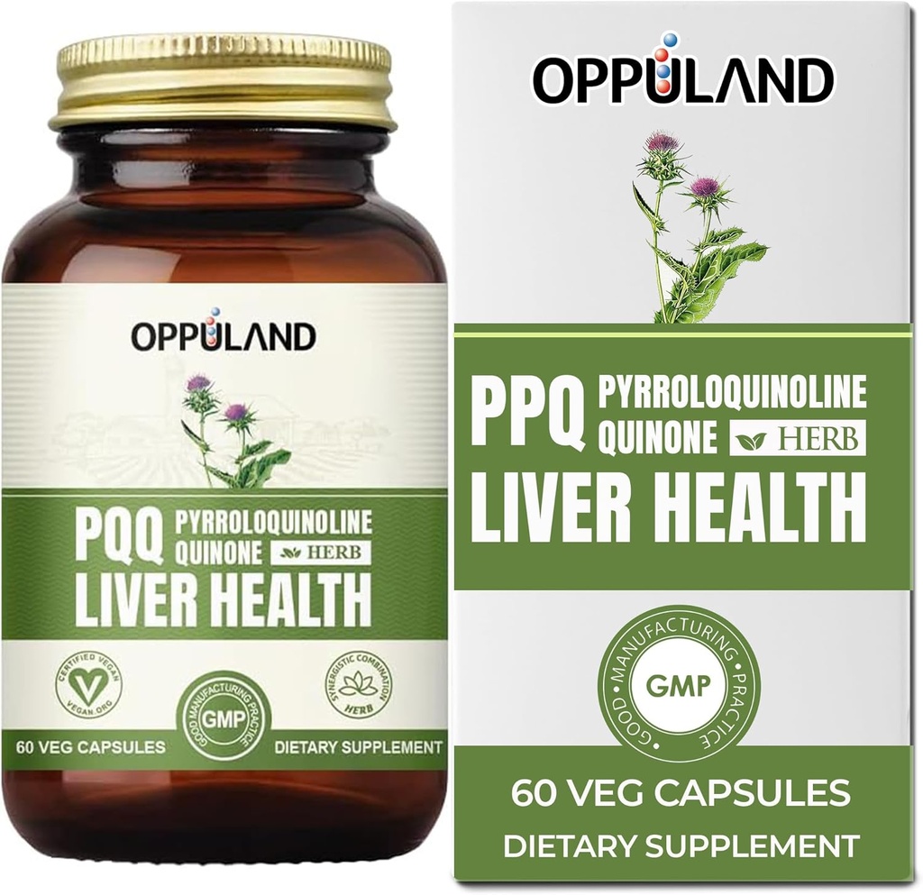 PQQ + Byliny Játra Supports- PQQ Játra Supplement- Pyrrolochinolin Quinone s mléčným Thistle Extract pro játra Health- 60 Veg Kapsle