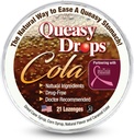 Tři Lollies Queasy Kapky - Cola Flavor - Úleva od Nausea & Travel Nemoci, Zklidňuje sucho v ústech & usadí Žaludek - Přírodní přísady - 21 ct