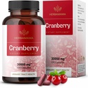 HERBAMAMA Cranberry Extract Capsules - 30,000mg Cranberry Powder for Urinary Tract Support - Vegan, Non- GMO Blinder Supplement, 100 Caps