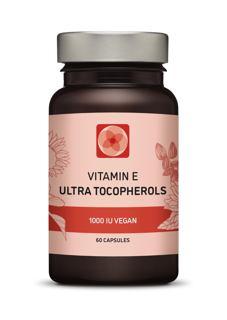 Vitamin E 1000 IU Ultra tokoferol 450mg Vitamin E Vegan - všechny 4 tokoferoly - Alpha tokoferol + Beta tokoferol + Gamma tokoferol + Delta tokoferol- Unique d Alfa (60)