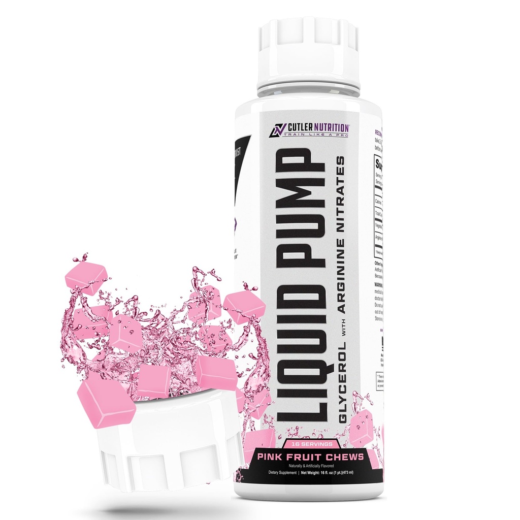 Tekuté čerpadlo - Glycerol a dusičnany argininu pro optimální čerpadlo pre-Workout Tekutý kofein zdarma Non stim pre-Workout pro energii a výkon a nictic Oxide Booster 124; Pink Fruit Chews Flavor