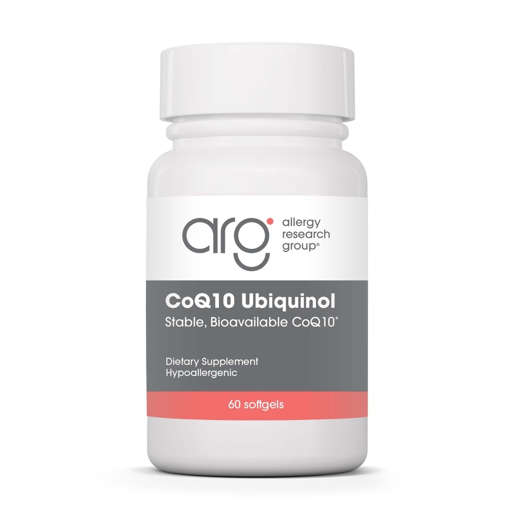 Alergie Výzkumná skupina CoQH-CF Ubiquinol 100mg Dodatek - Ne- Oxidované CoQ10, Podporuje kardiovaskulární zdraví, Podpora imunitního systému, Stabilní, Biologicky dostupné, Softgels - 60 Počet