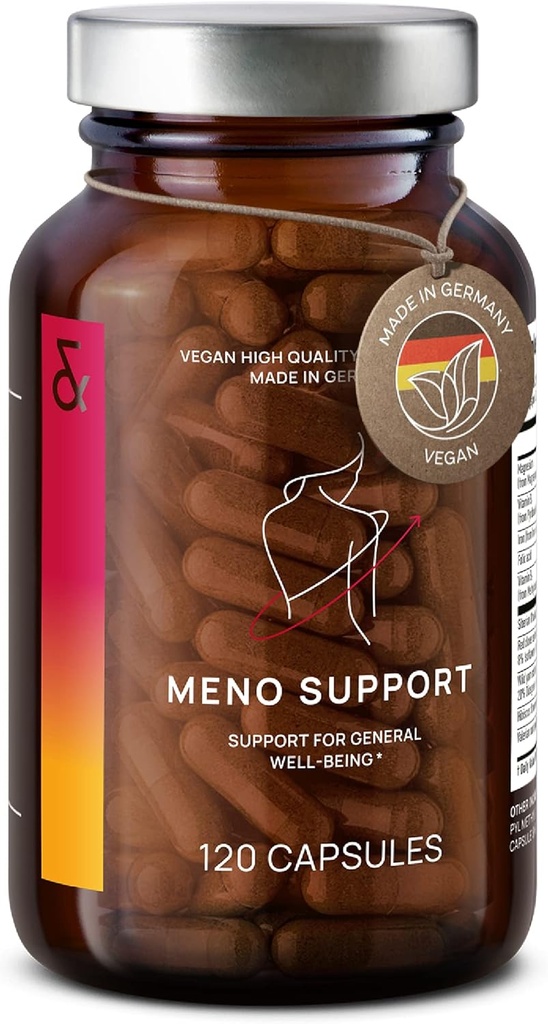 CLAV Meno Balance - Menopauza Support - s Wild Yam Root, Red Clover, Sibiřská rebarbora - Hot Flash Relief, Mood Swings & Muti- Symptom Support -120 Kapsle