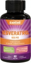 Resveratrol 600 mg, Trans- Resveratrol Supplement, Antioxidant Health Aging Support, 60 Kapsle